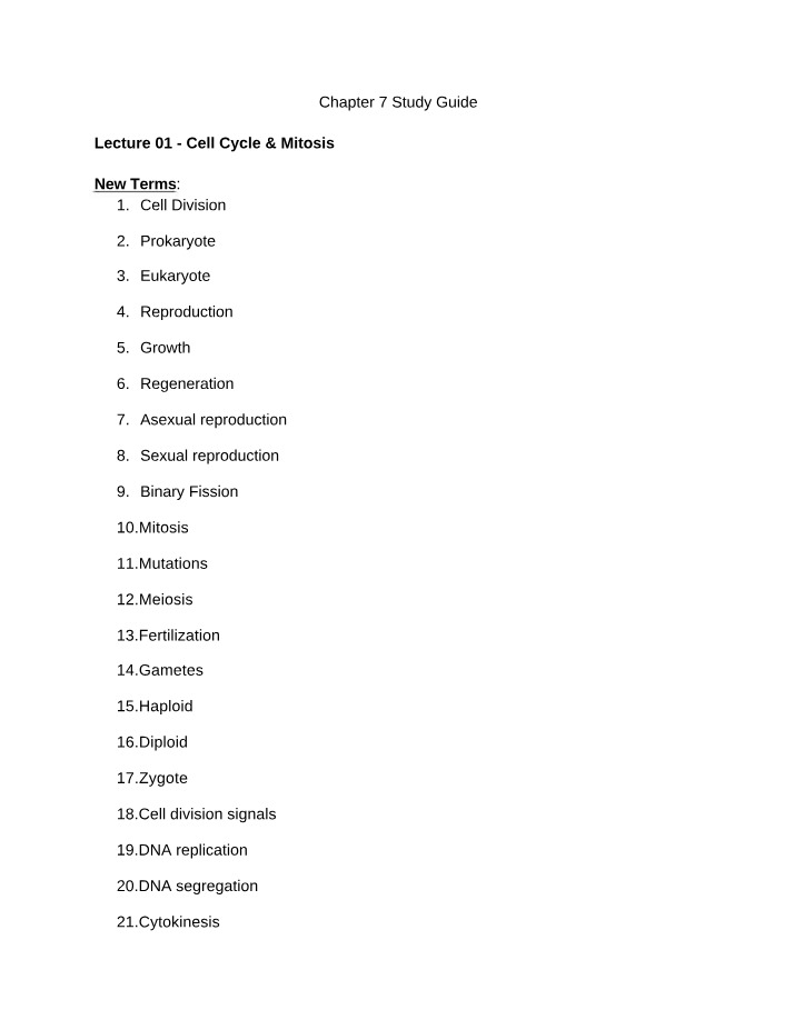Processes, Phases, and Significance of Cell Cycle and Mitosis