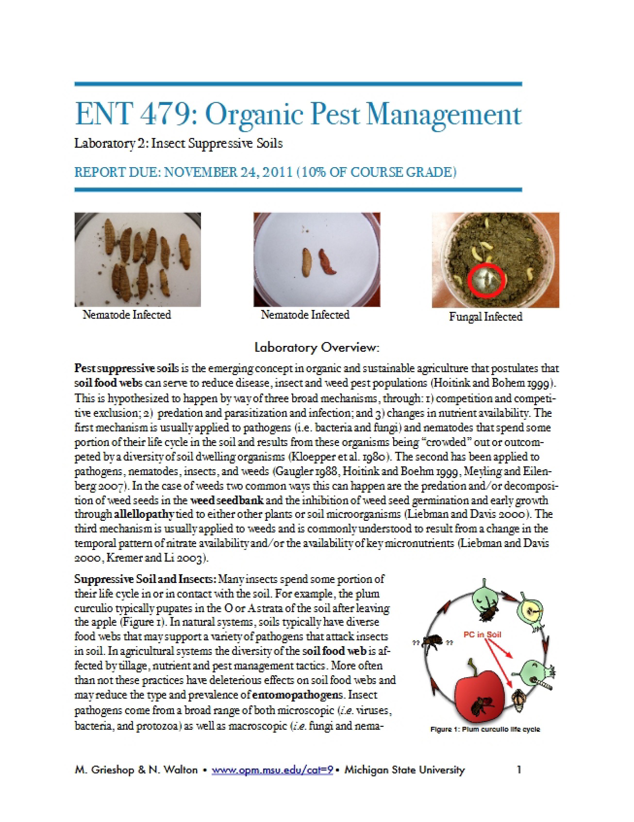 Organic Pest Management Lecture Notes