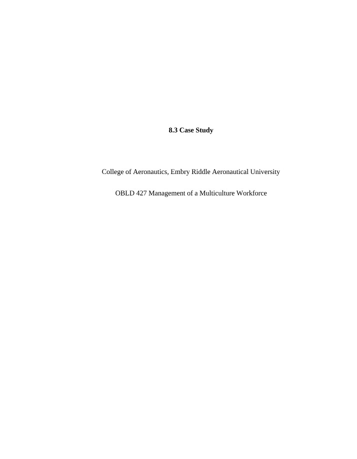 OBLD 427 - Case Study 8.3