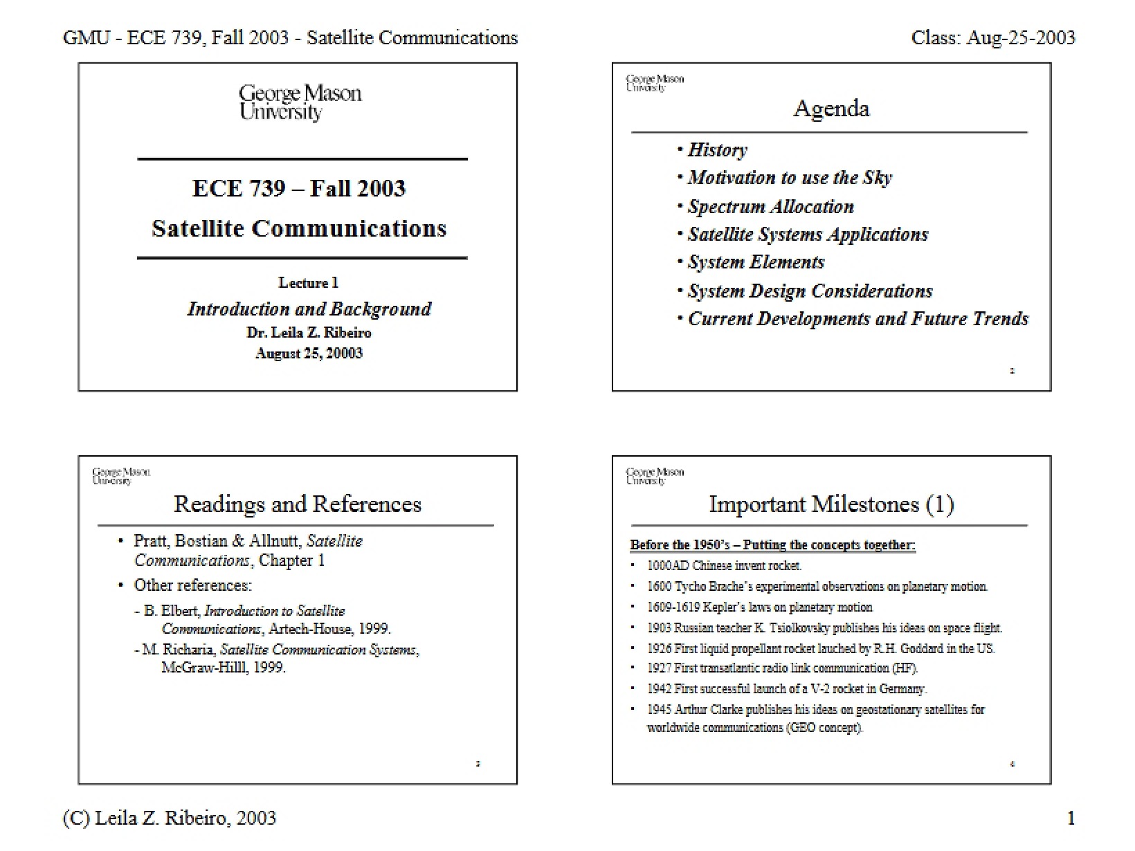Introductory Background Material - Lecture 01