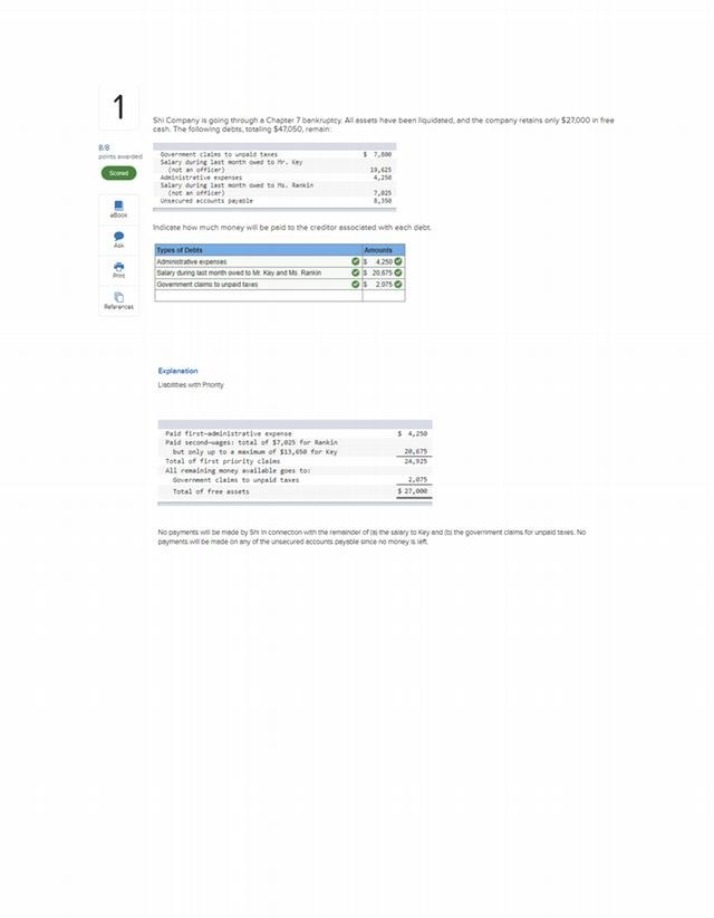 Shi Company Chapter 7 Bankruptcy - Assets, Debts, and Creditor Analysis