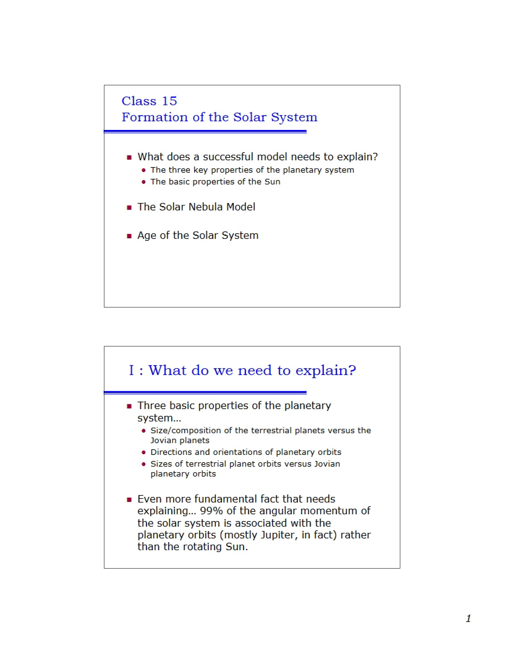 Formation of the Solar System