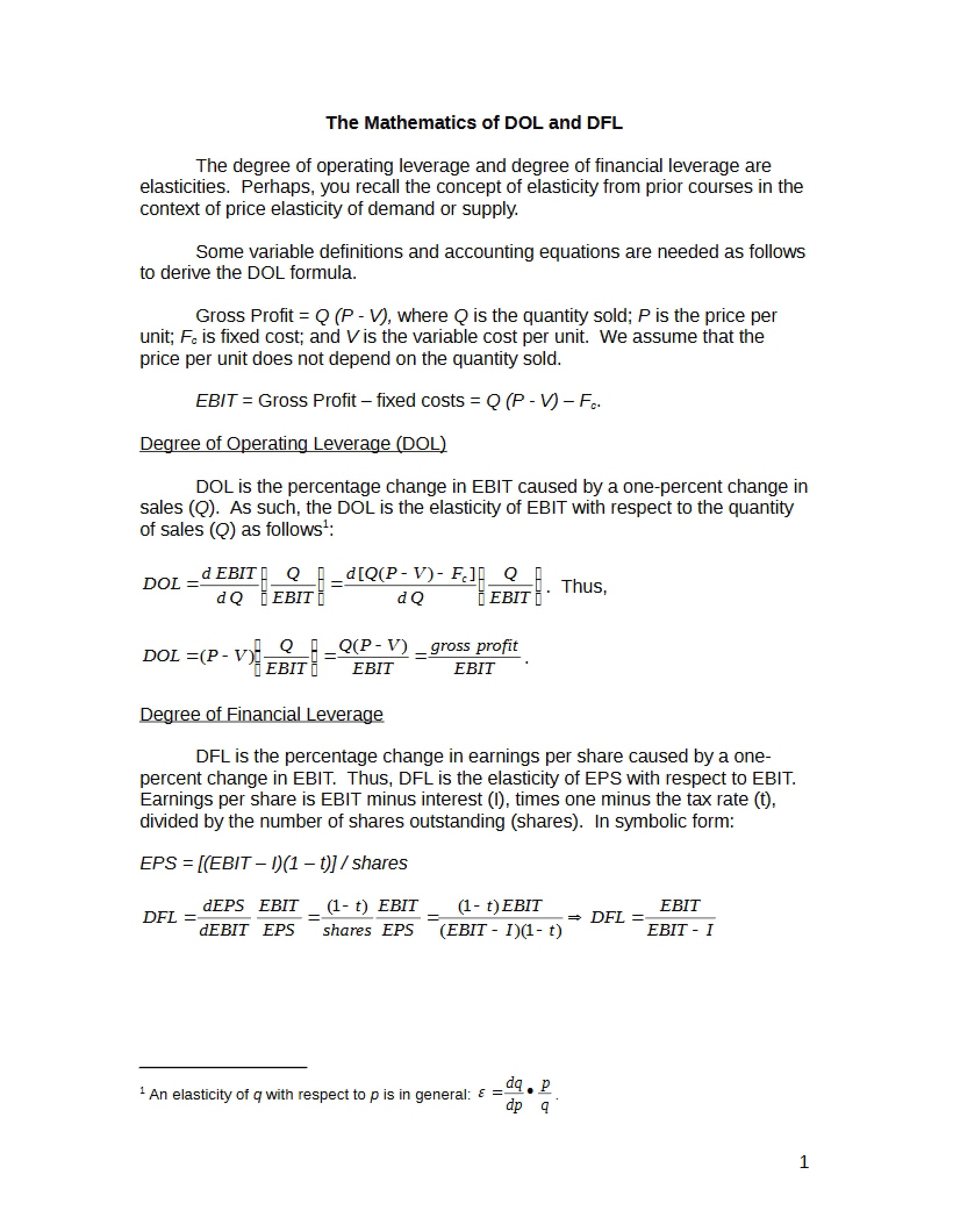 DFL and DOL Mathematics