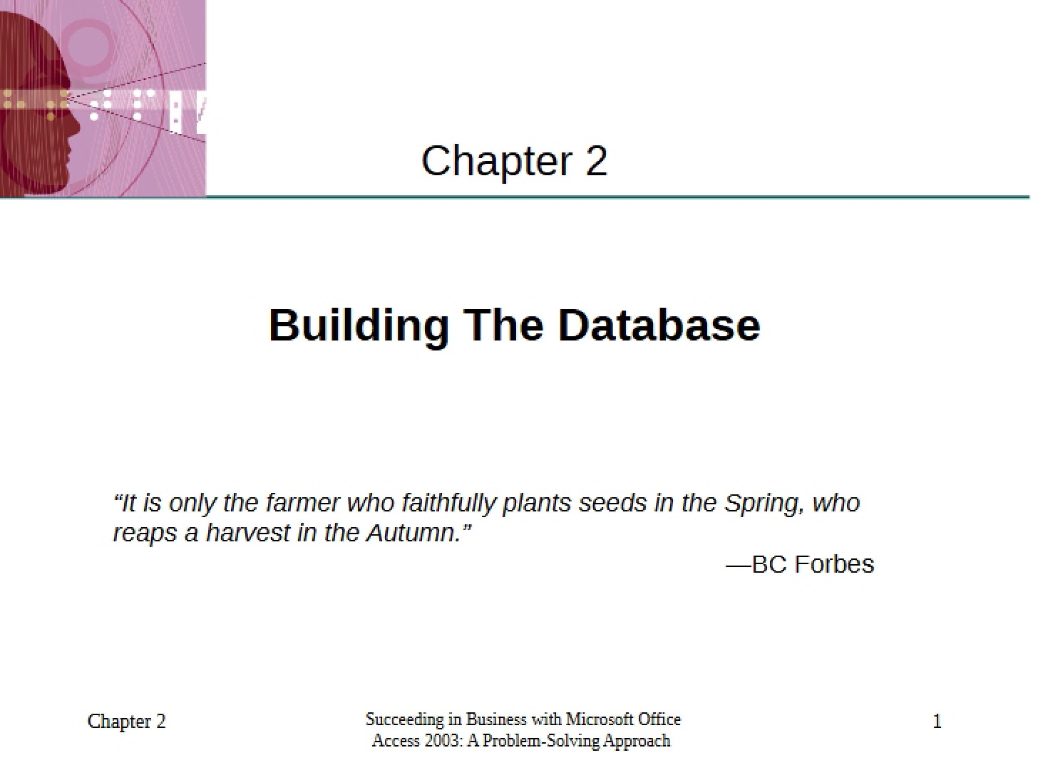 Database Building (Ch 02)
