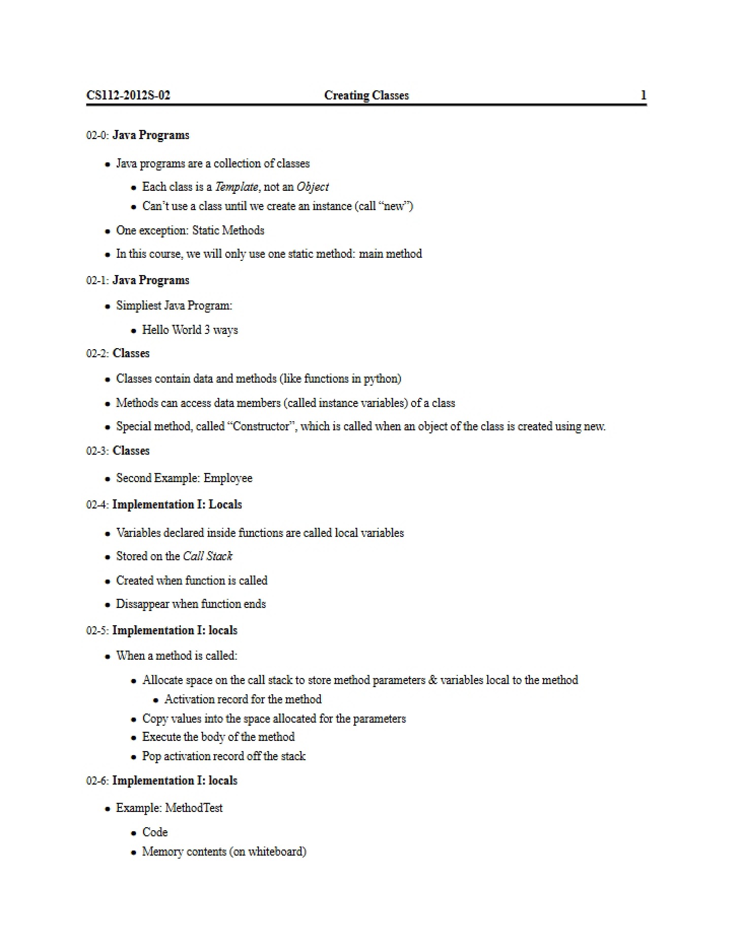 Programs in Java
