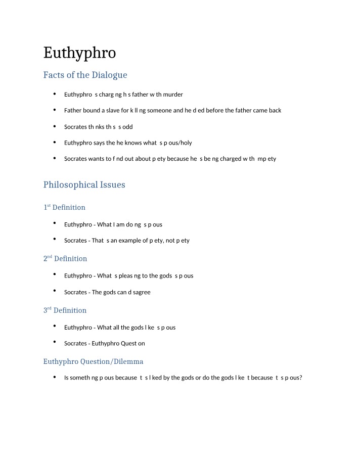 PSC101 - Euthyphro