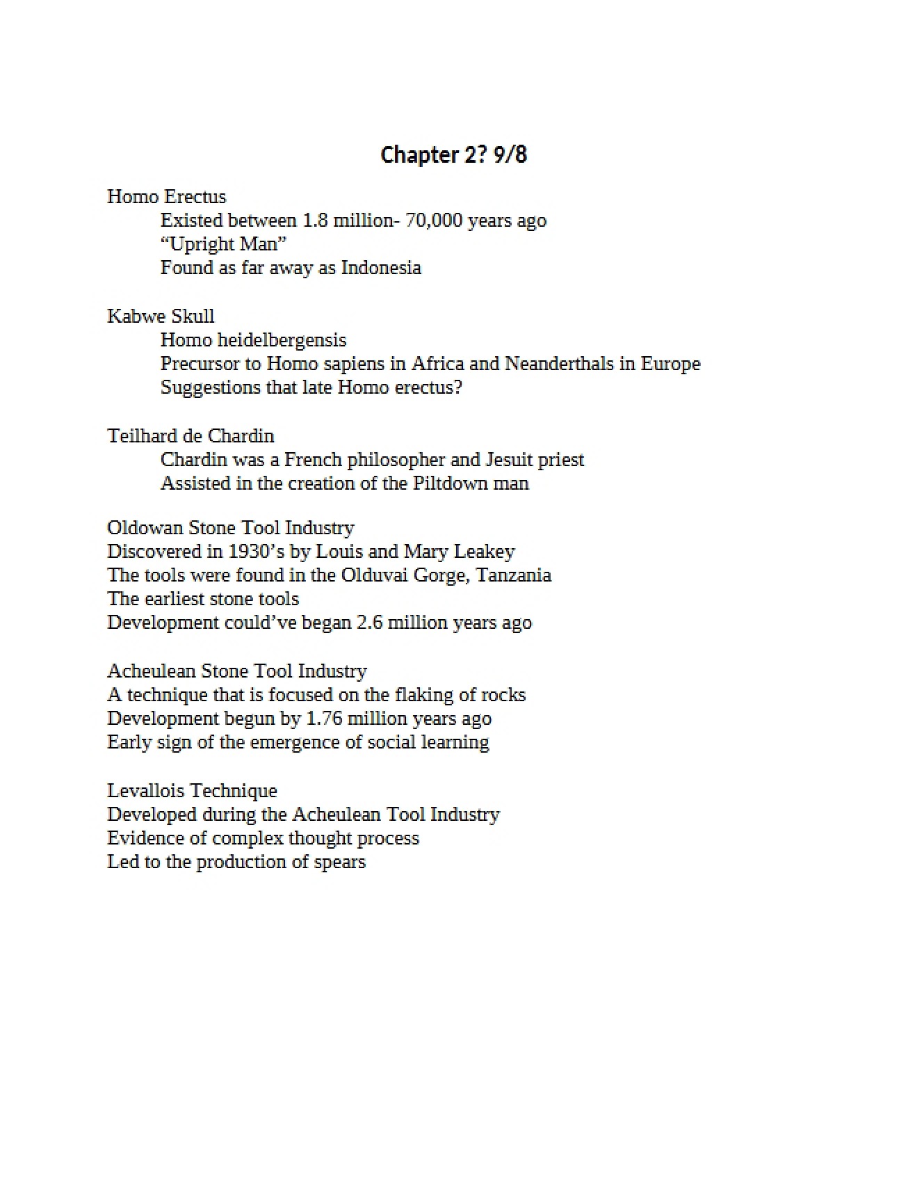 World Civilization Notes