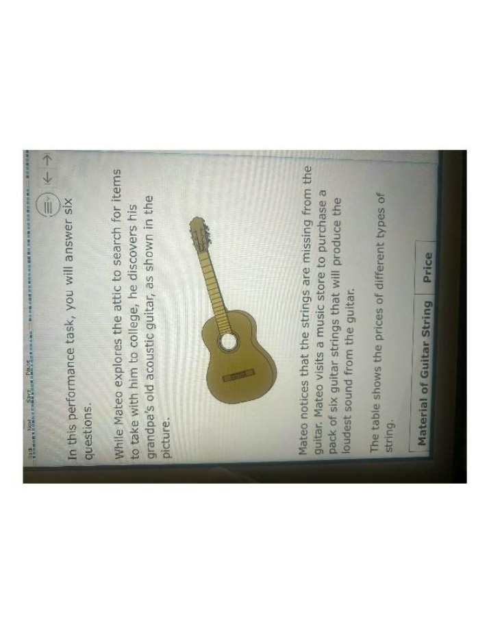 Performance Task for Guitar Strings