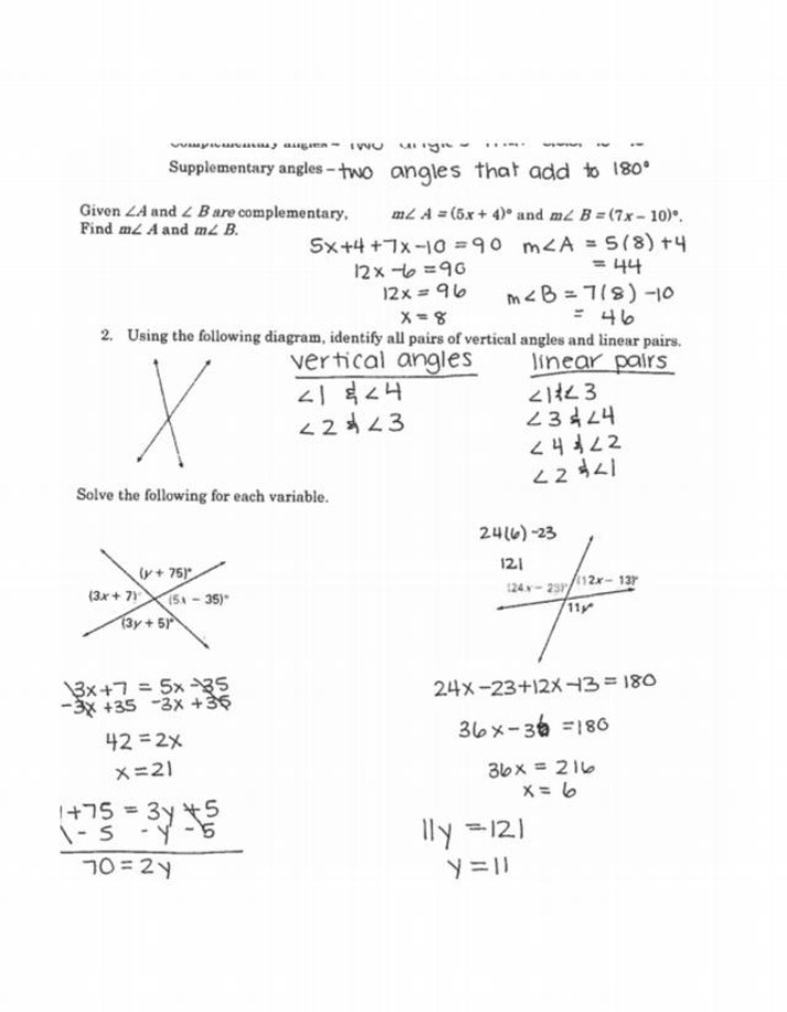 Supplementary Angles - Two Angles Adding to 180