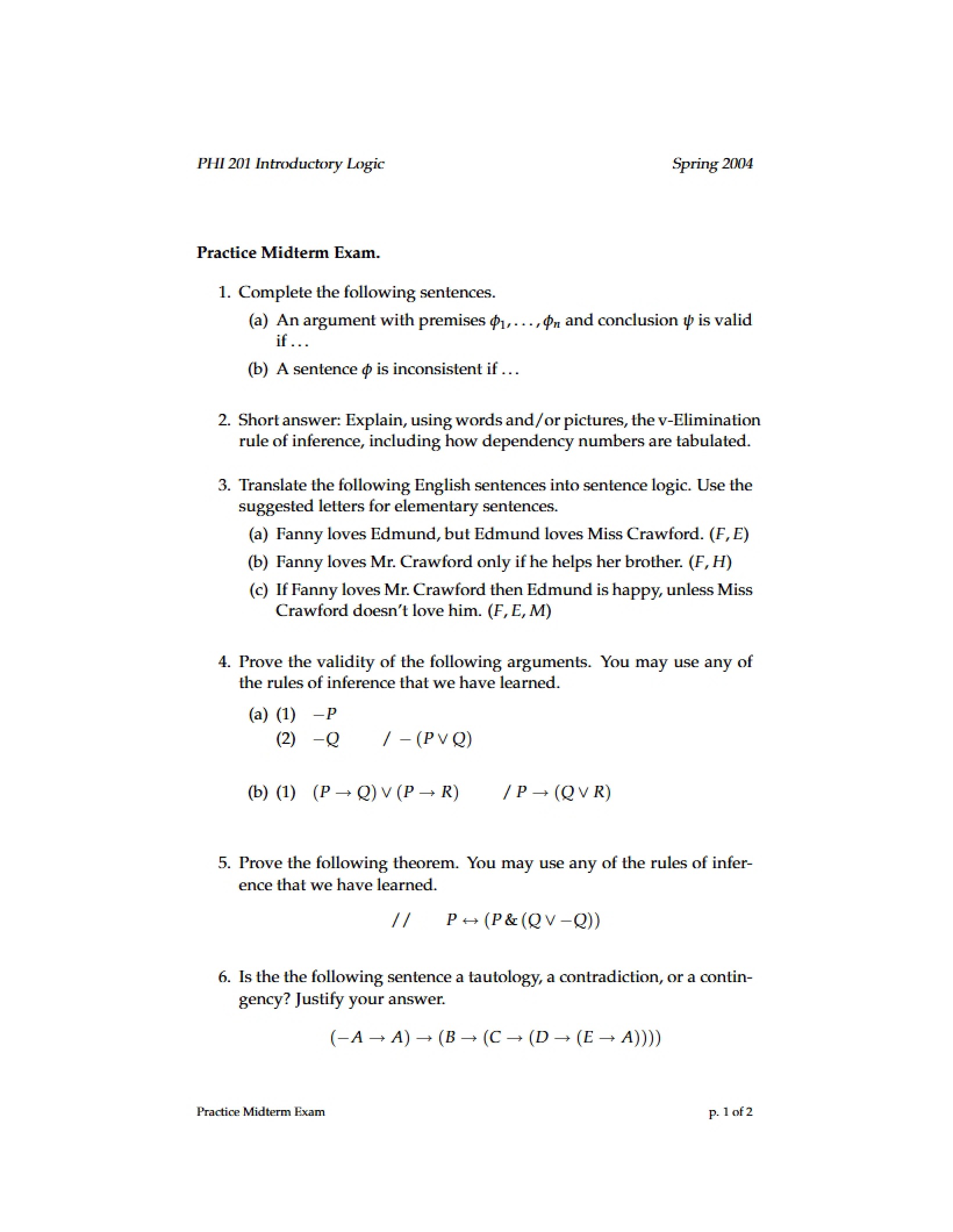 Exam Practice Midterm