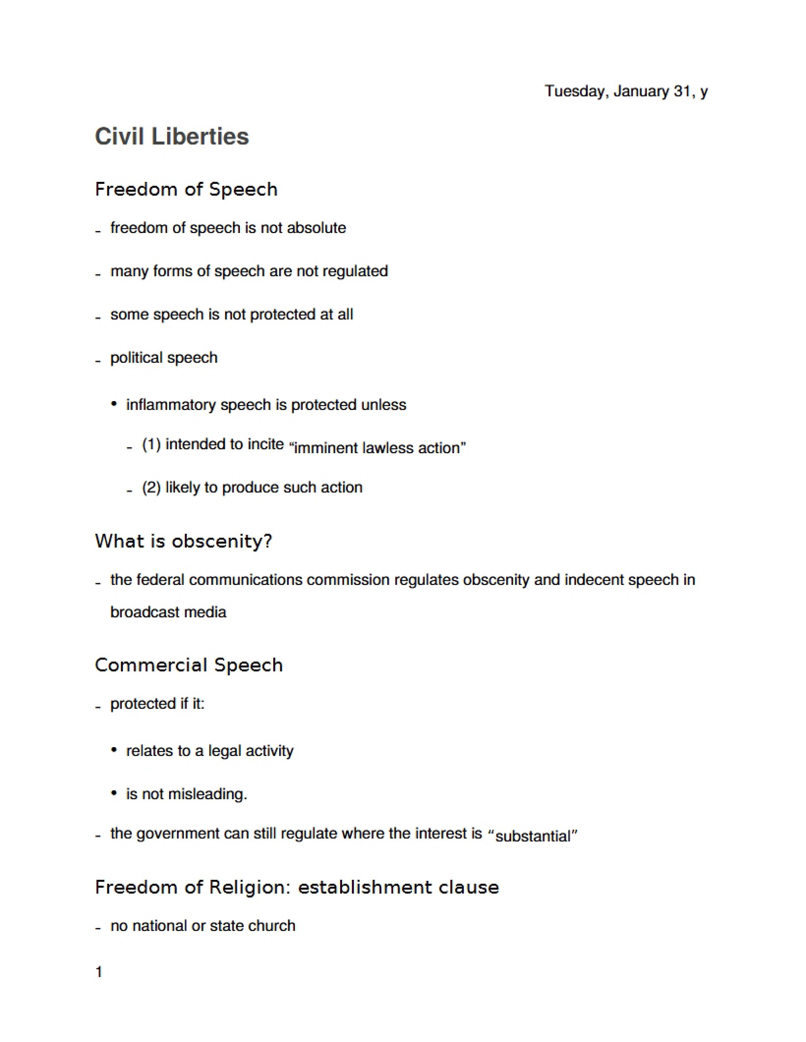 Liberties of Civilians