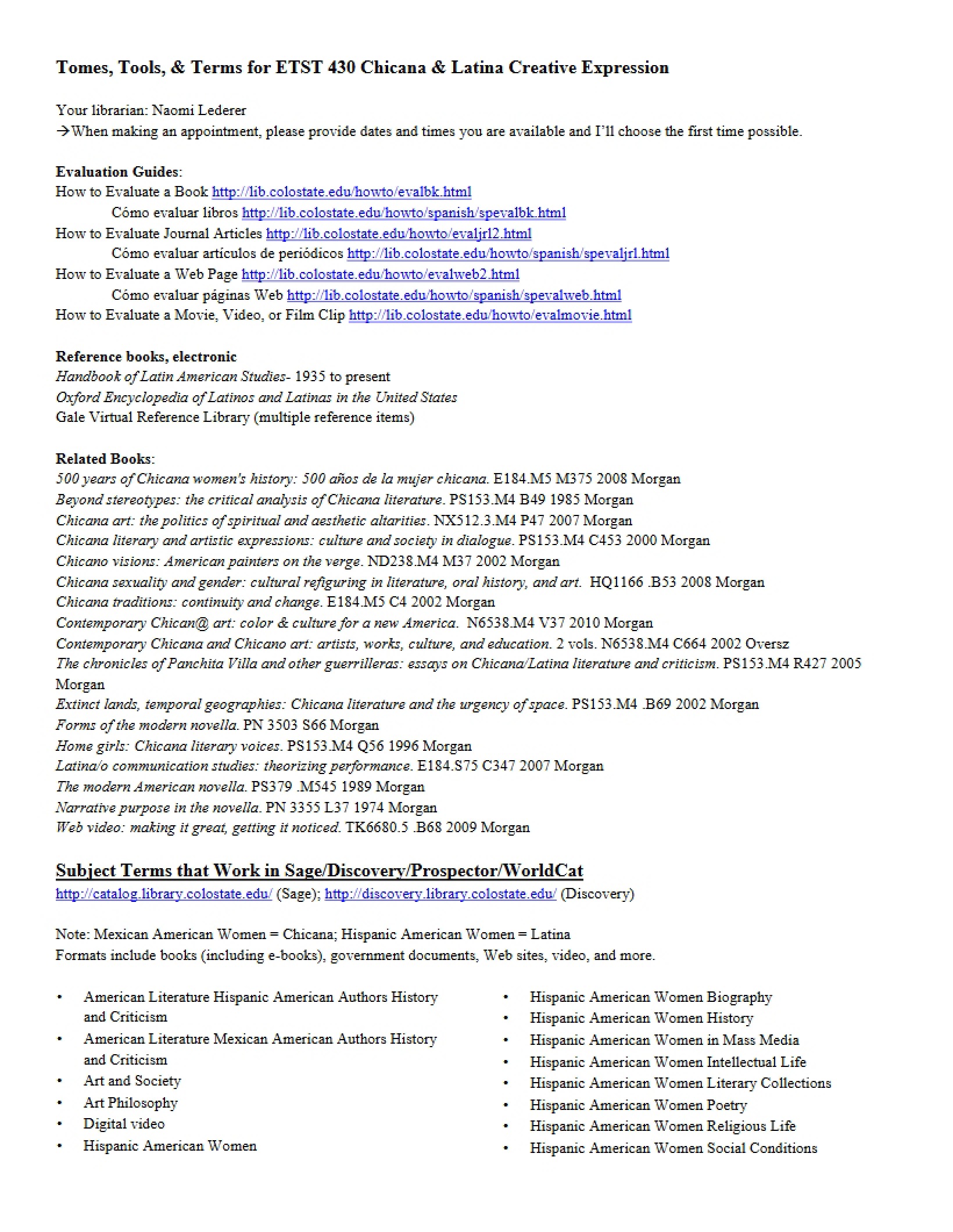Guide for Study