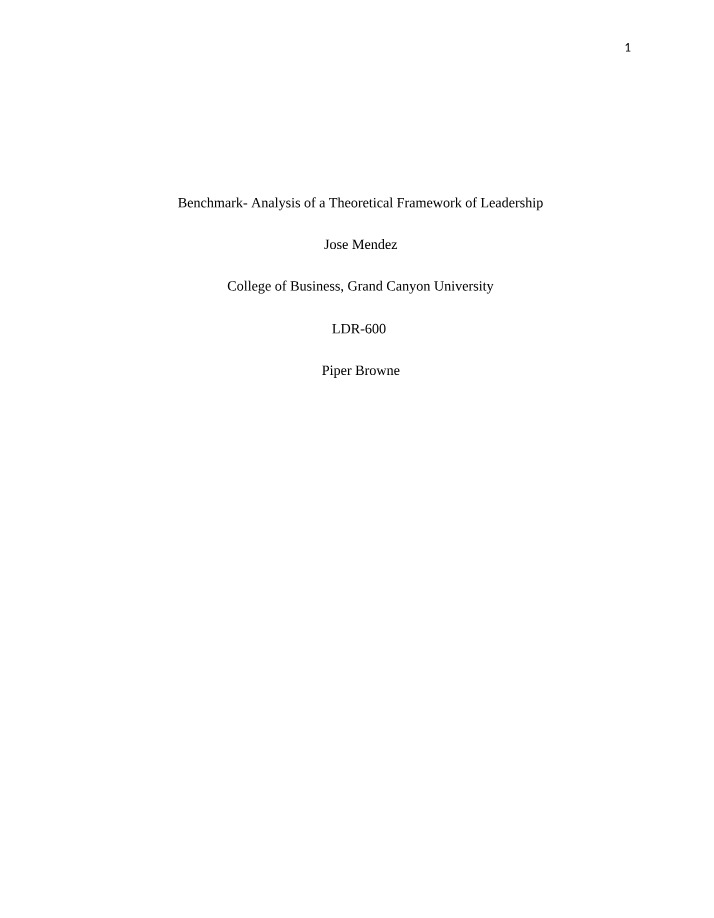 LDR-600 Benchmark Paper - Jose Mendez