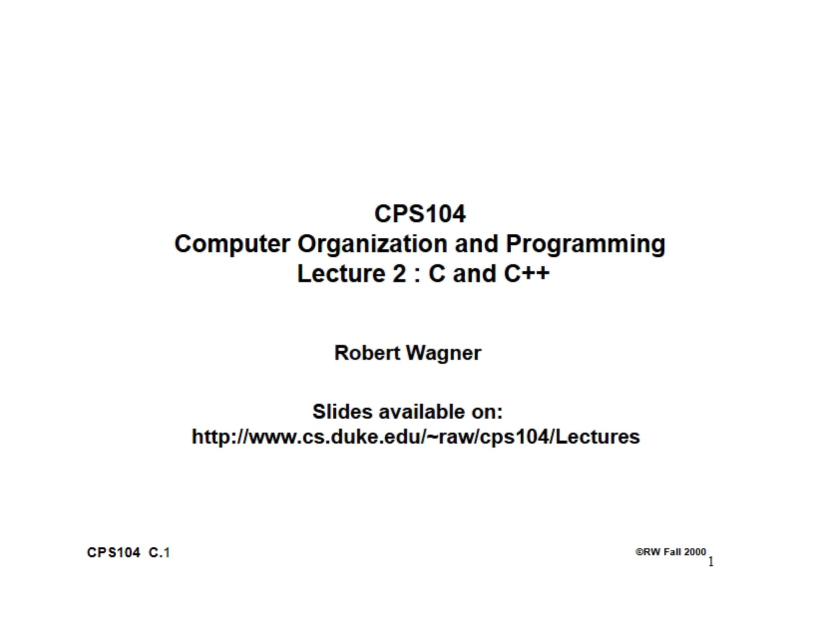 Programming and Computer Organization