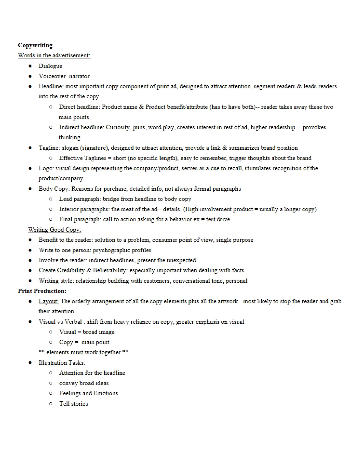 Drafting Ad Copy