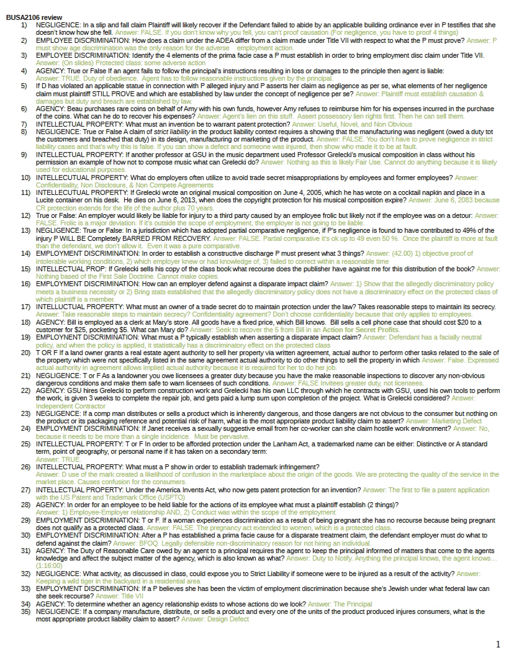 Final Exam Questions (BUSA)