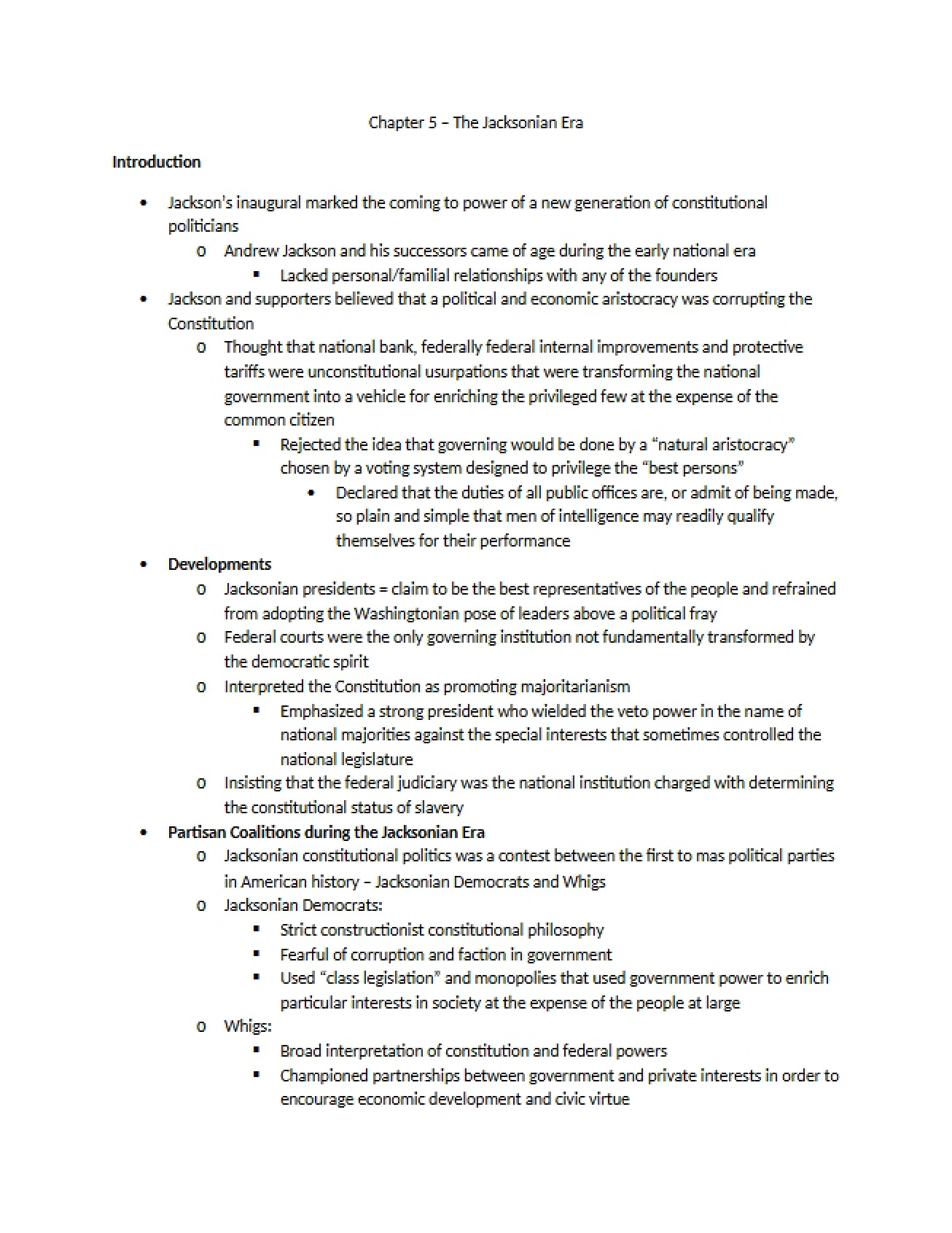Overview of the Jacksonian Era's Constitutional Impact