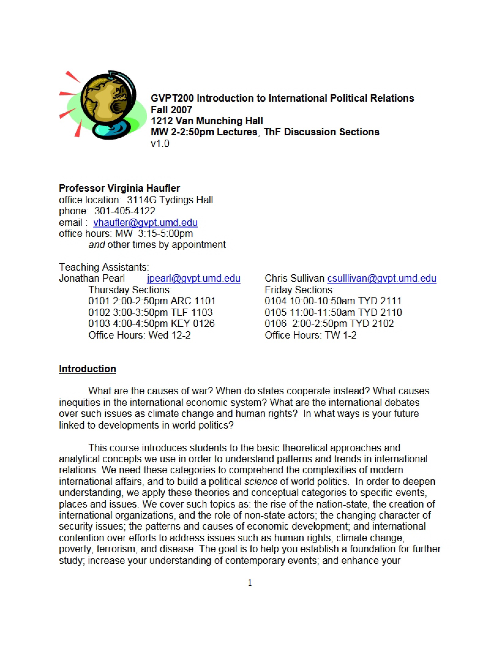 GVPT 200 Course Syllabus
