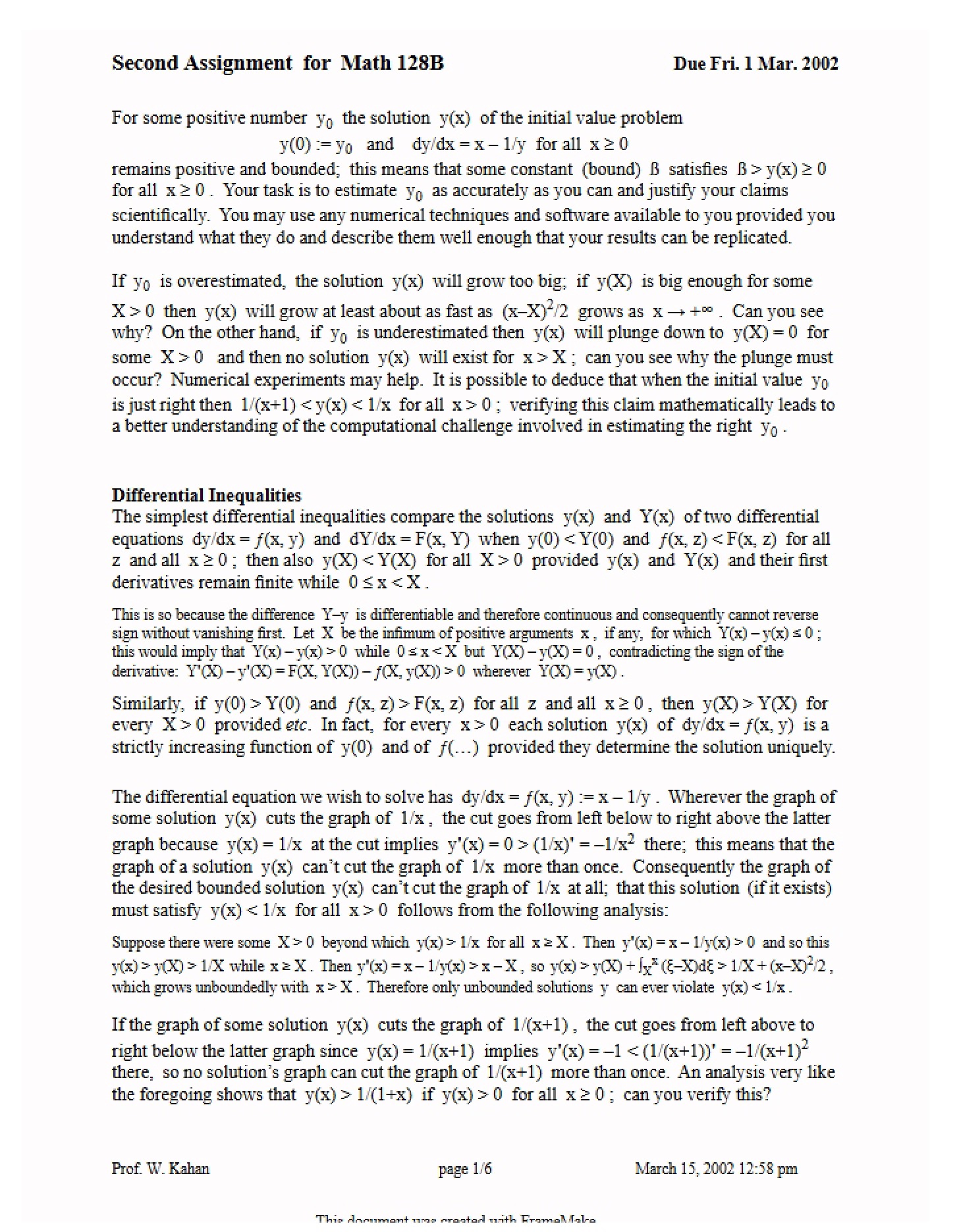 Math 128B Assignment