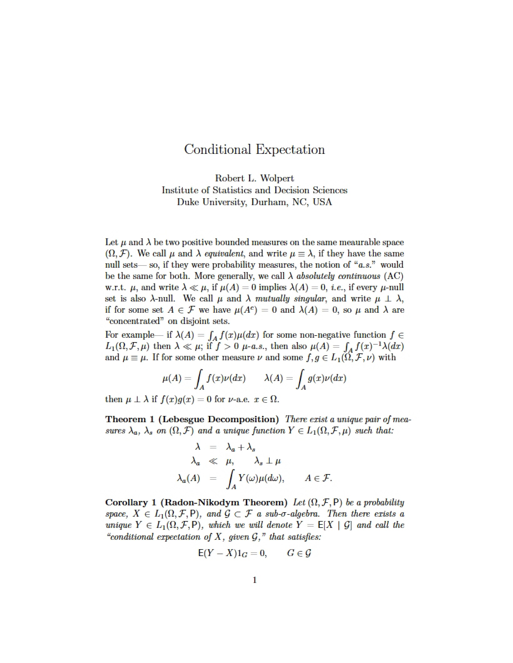Expectation (Conditional)
