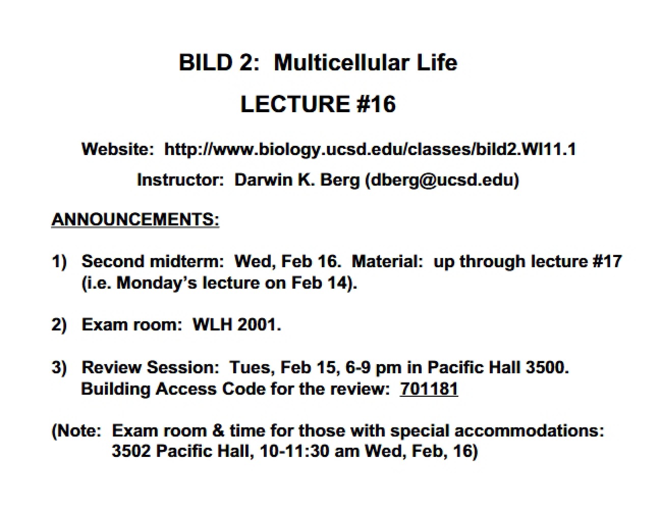 Sixteenth Lecture