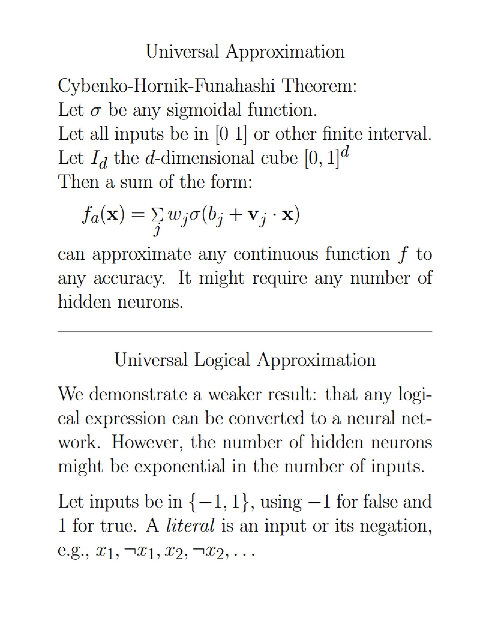Approximating Universals