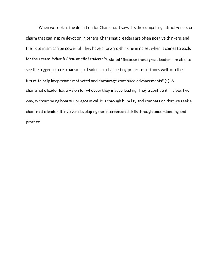 Study of Charismatic Leaders