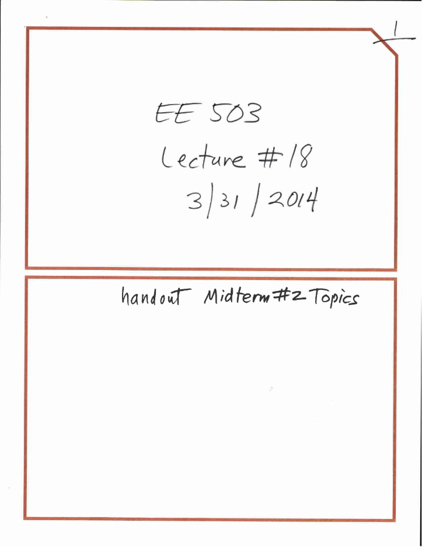 Lecture 18 (Apr 01, 2014)