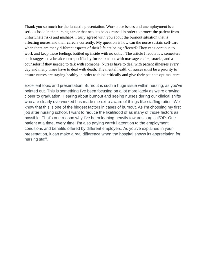 Addressing Nursing Career Burnout and Workplace Issues