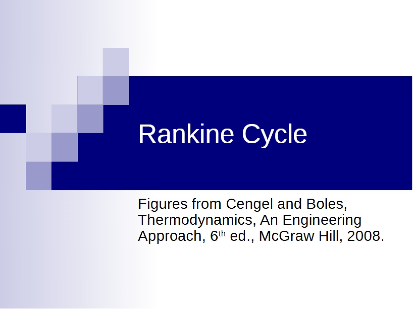 Cycle of Rankine