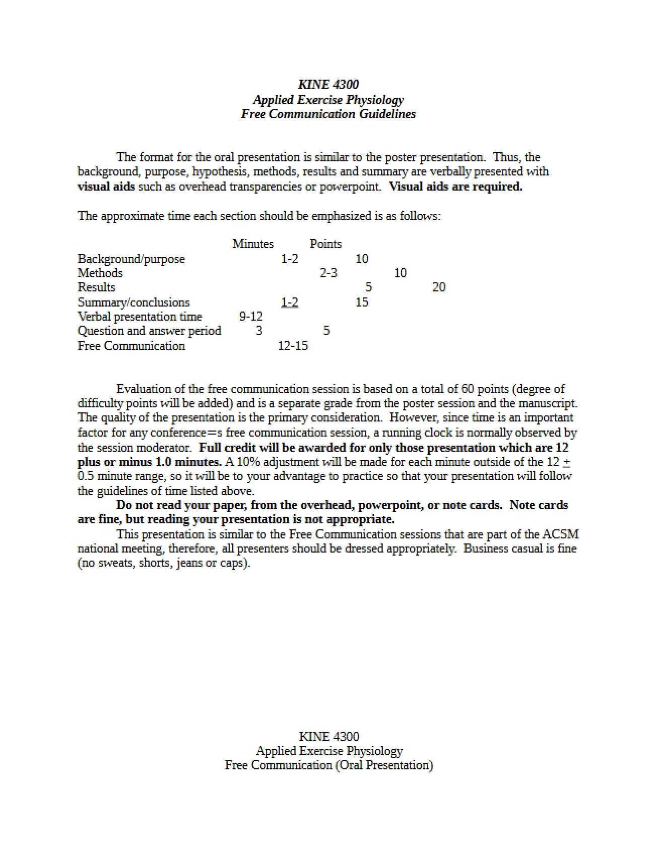 Guidelines for Free Communication