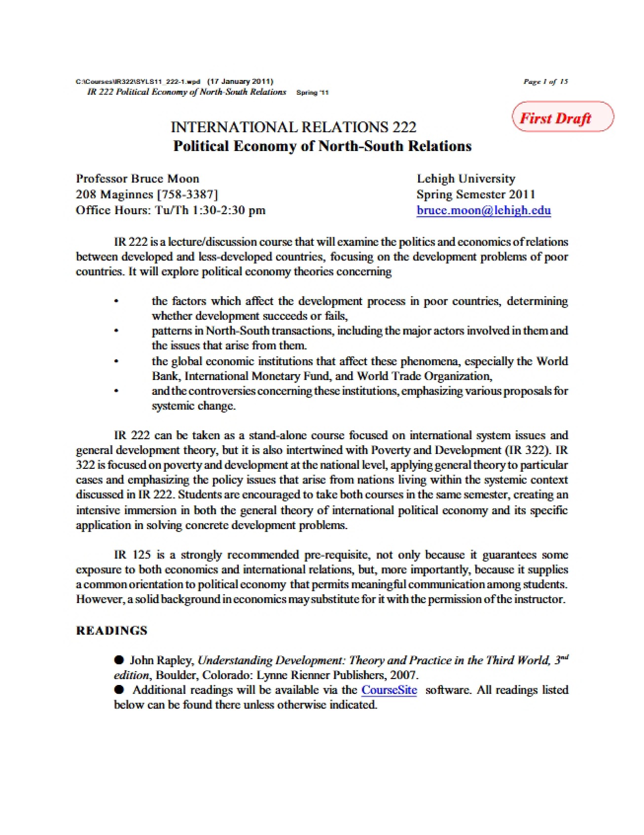 Syllabus