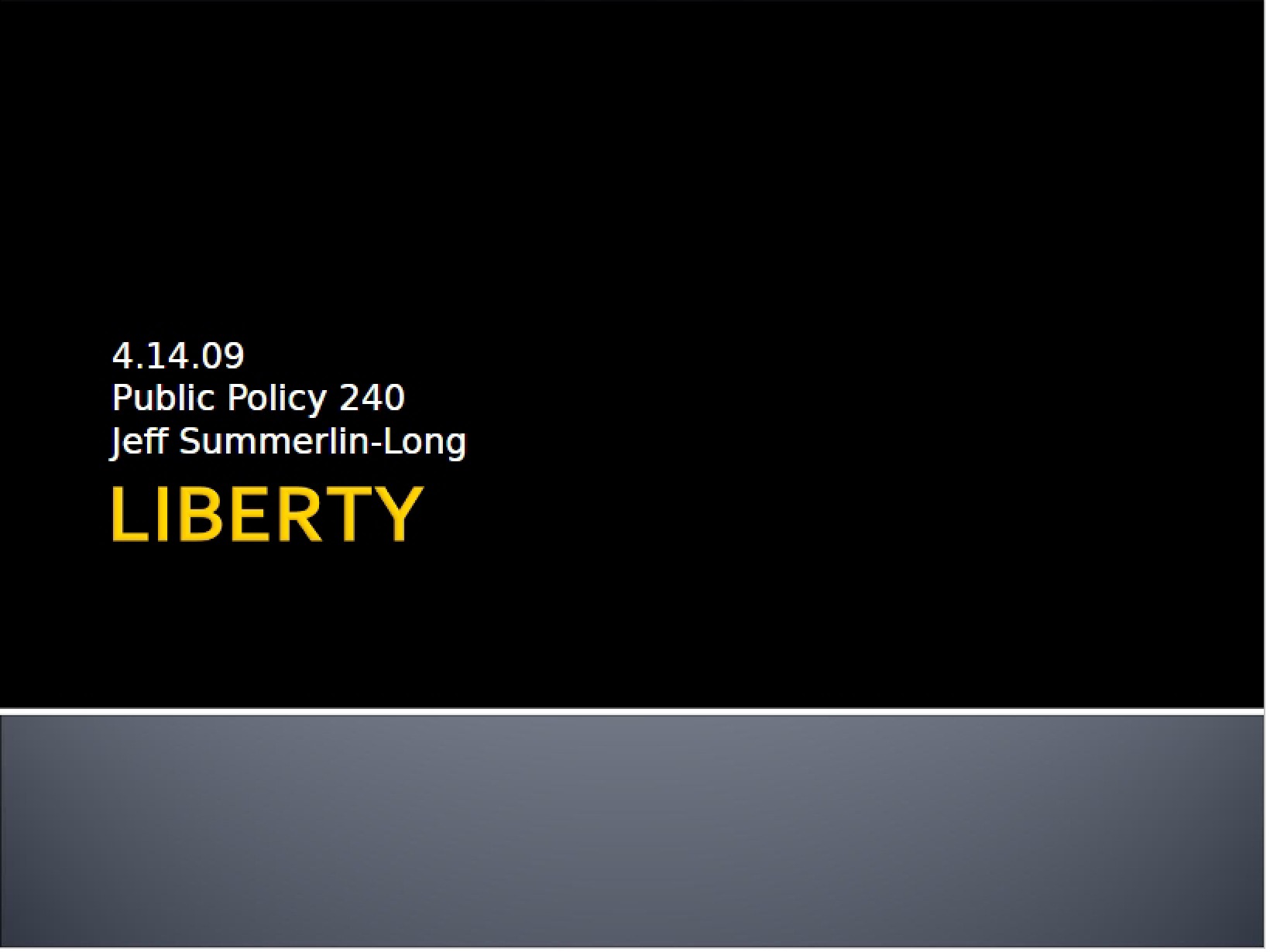 Liberty Lecture (No. 15)