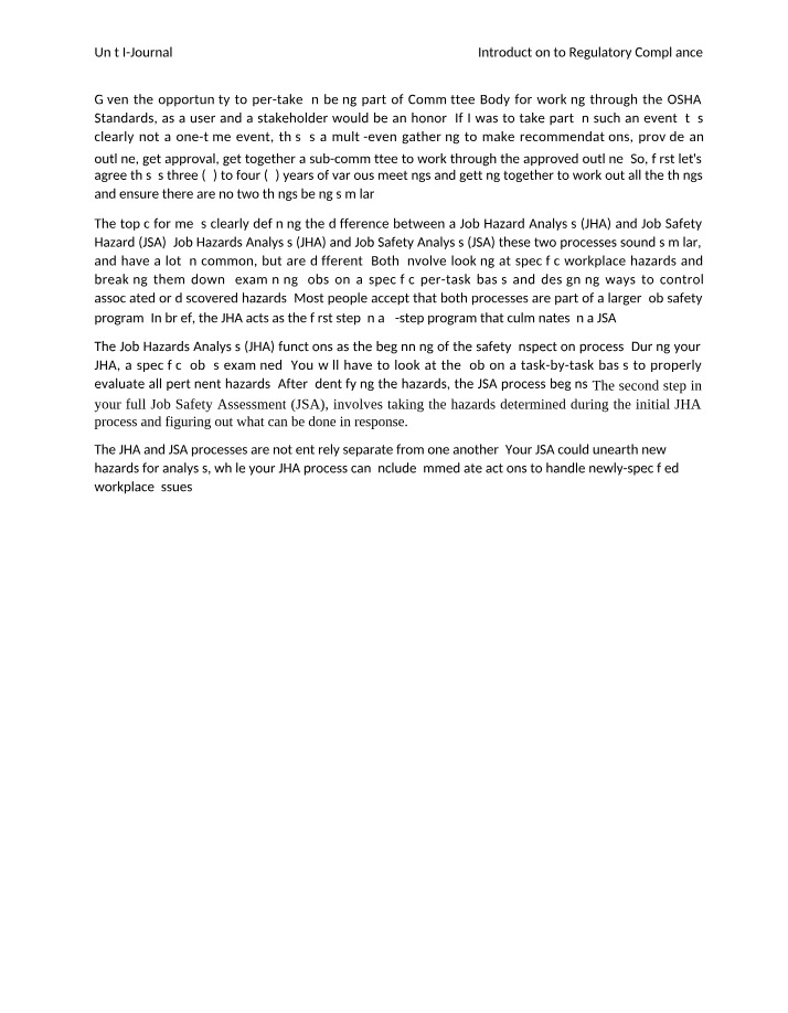 Comparing JHA and JSA in Job Safety
