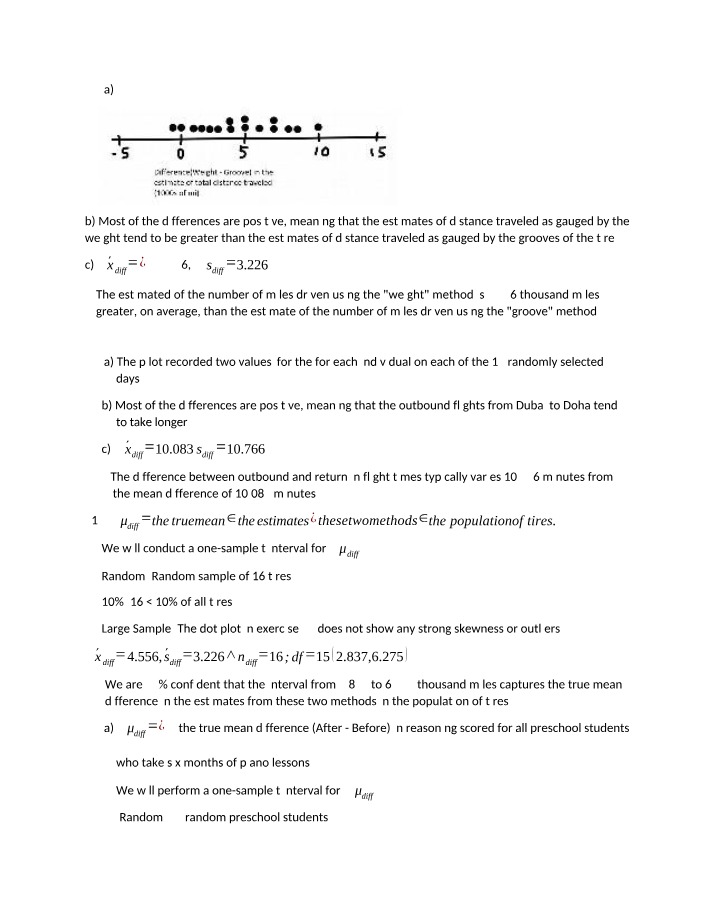 Weight vs. Groove Exercises and Solutions - Estimating Distance Traveled