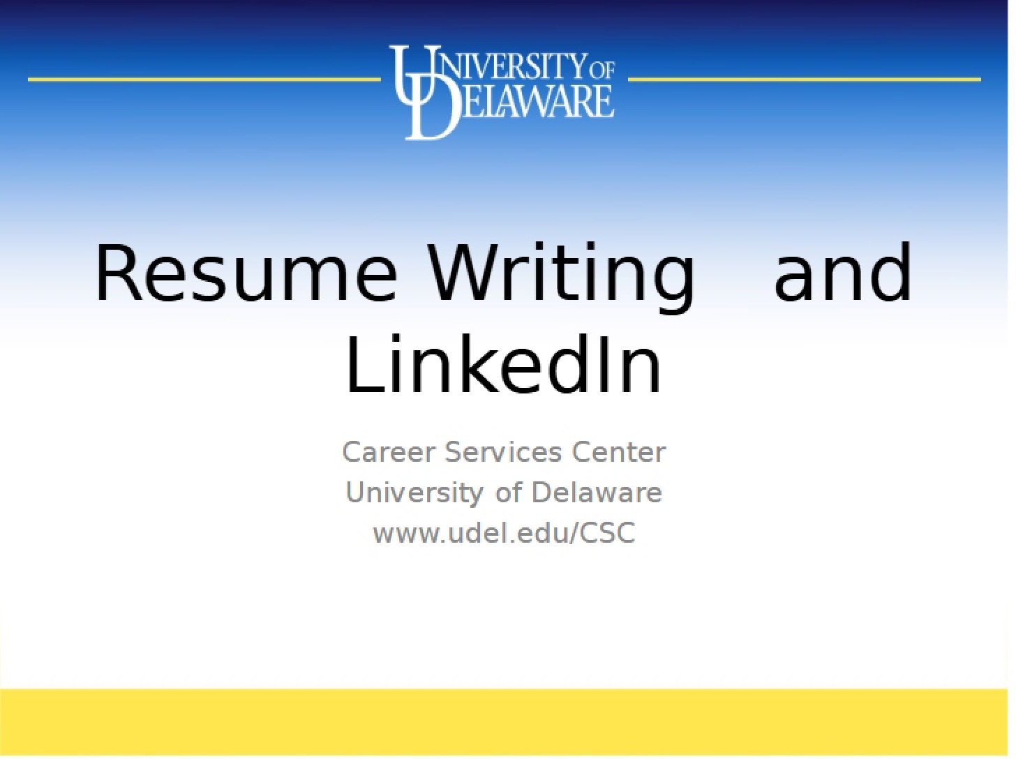 LinkedIn and Resume Writing