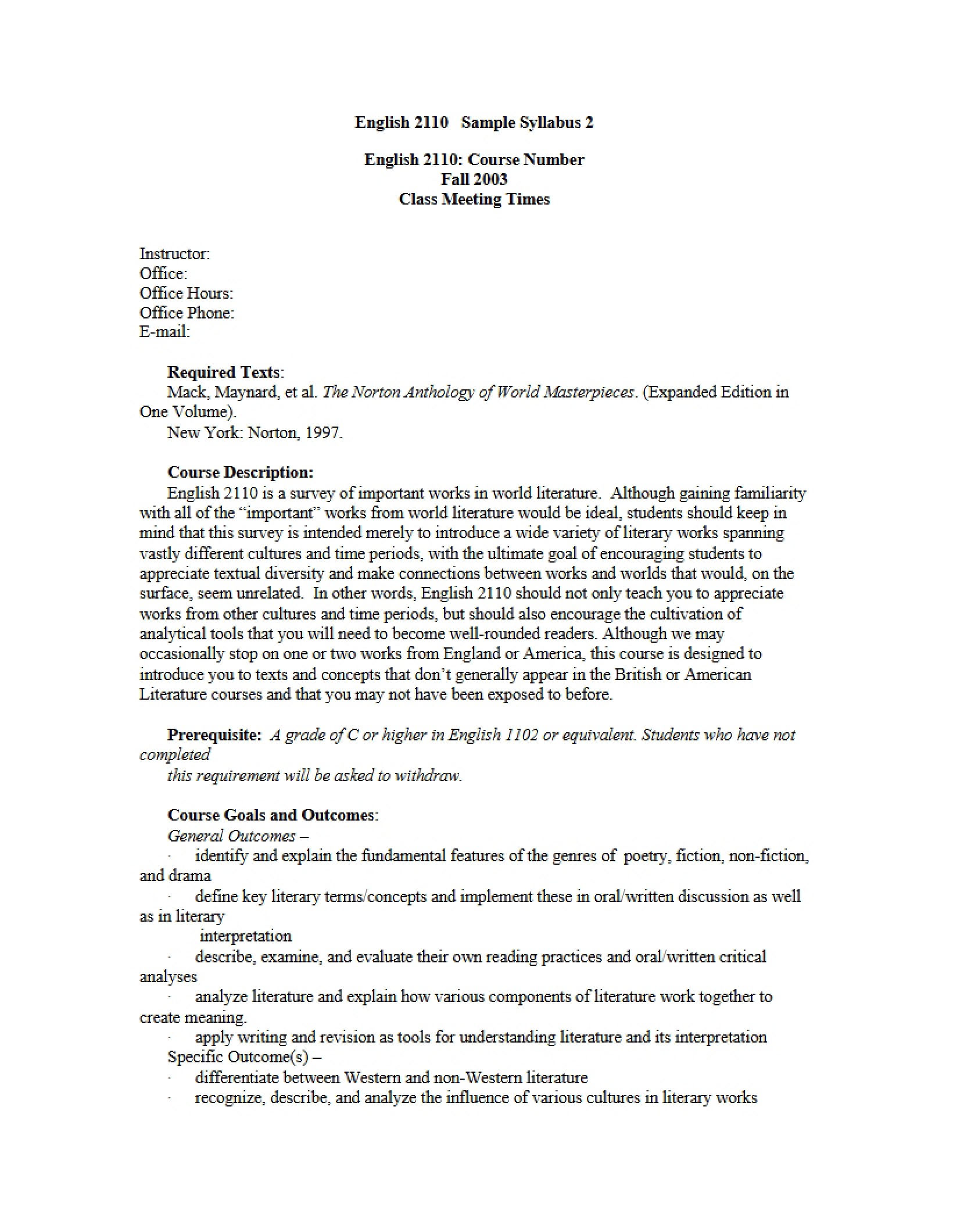 Part B Resources for World Literature
