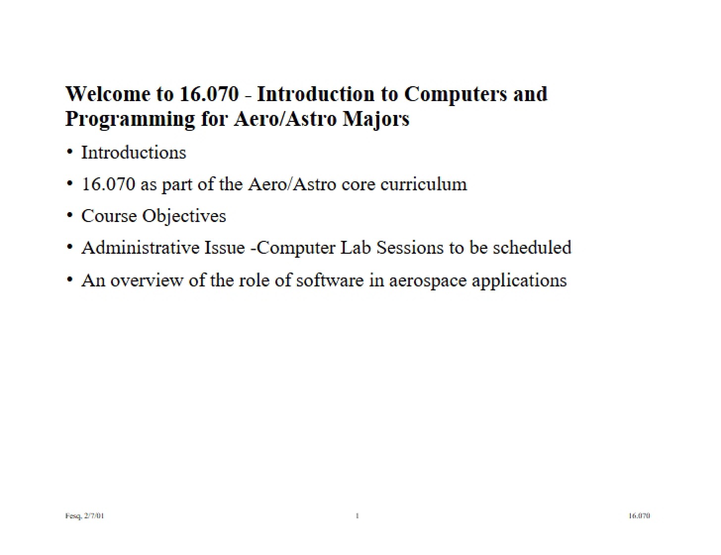 Course Introduction