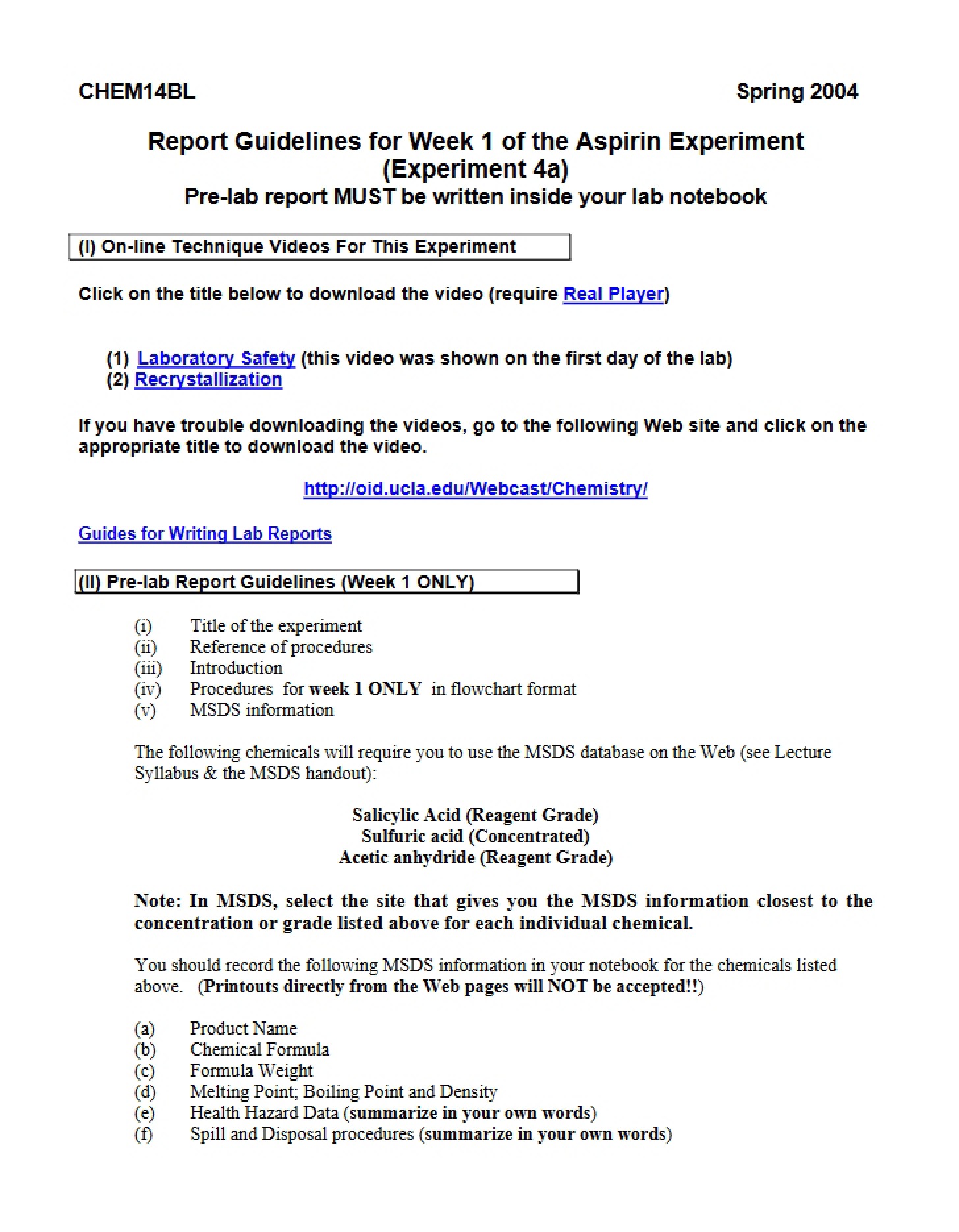 General Guidelines