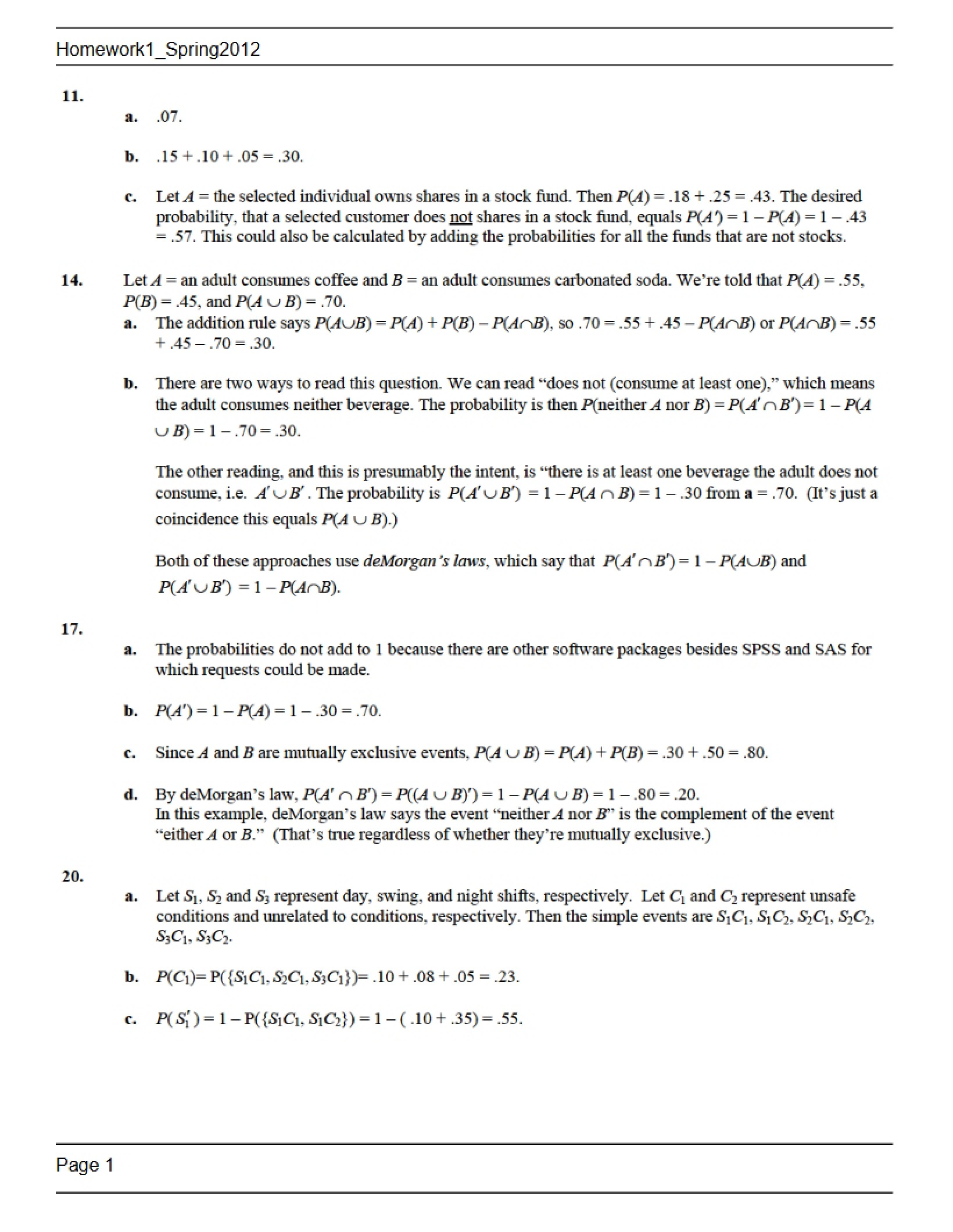 First Homework Assignment