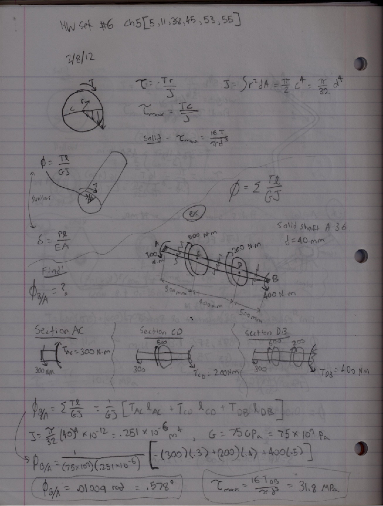Mechanics of Materials Assignment