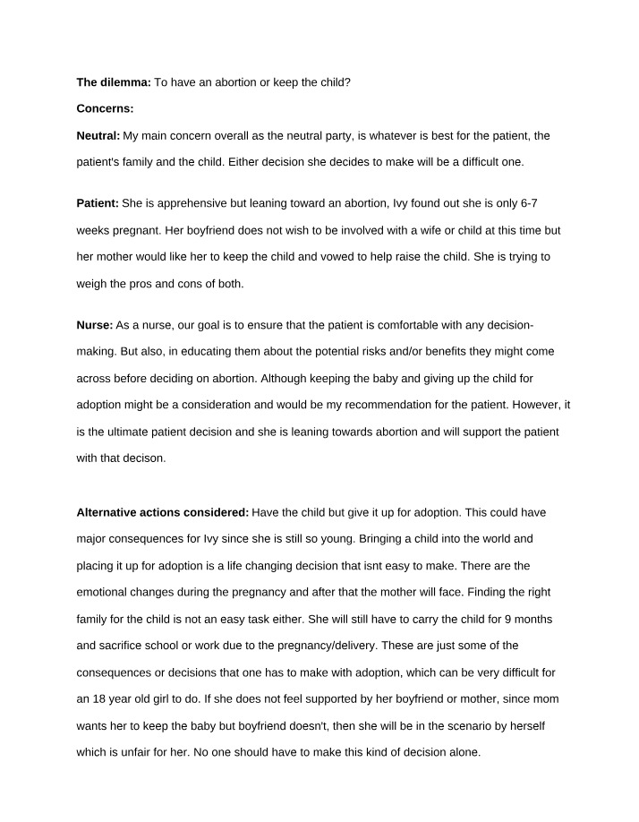 Pros and Cons of the Abortion Dilemma