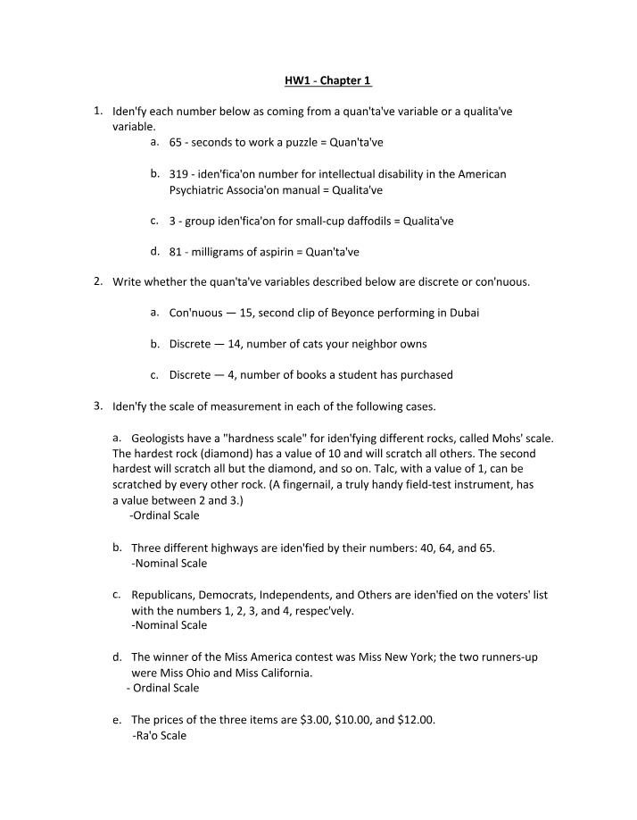 Chapter 1 Homework
