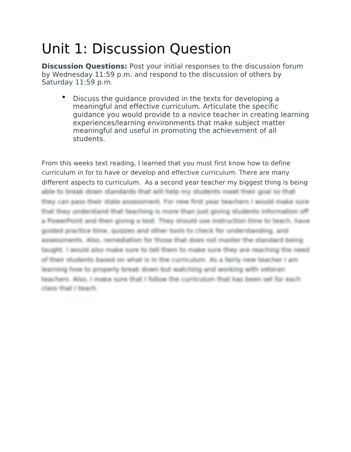 Strategies and Guidance for Developing Effective Curriculum