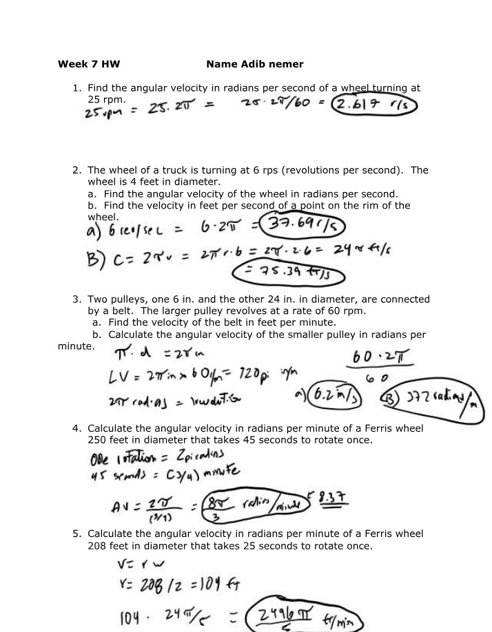 Week 7 Homework