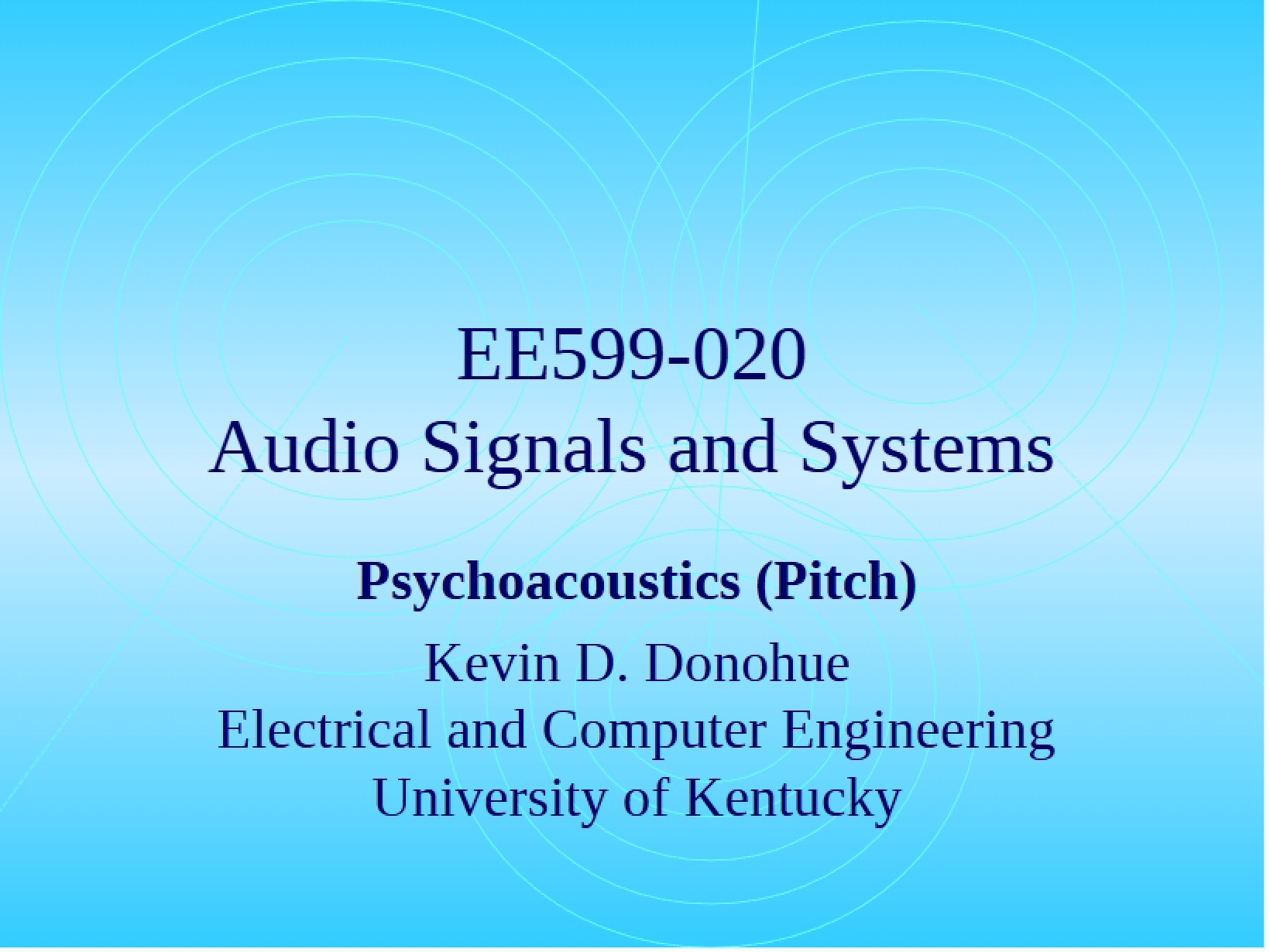 Pitch in Psychoacoustics