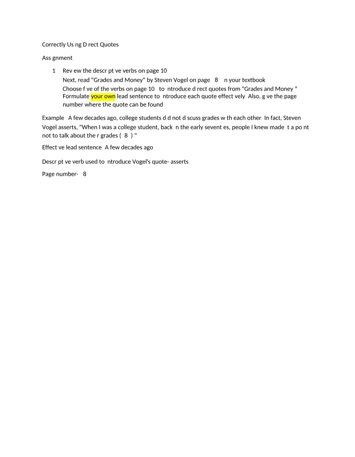 Using Direct Quotes Effectively - Citing and Introducing Sources