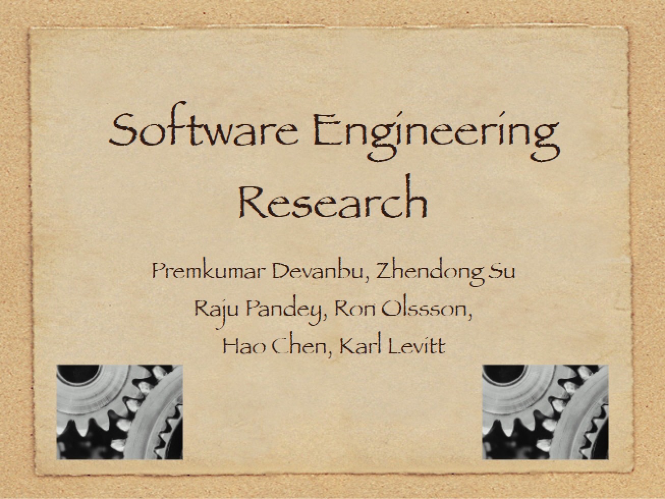Research in Software Engineering