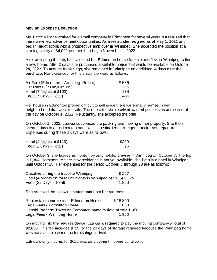 Calculating Allowable Moving Expense Deductions
