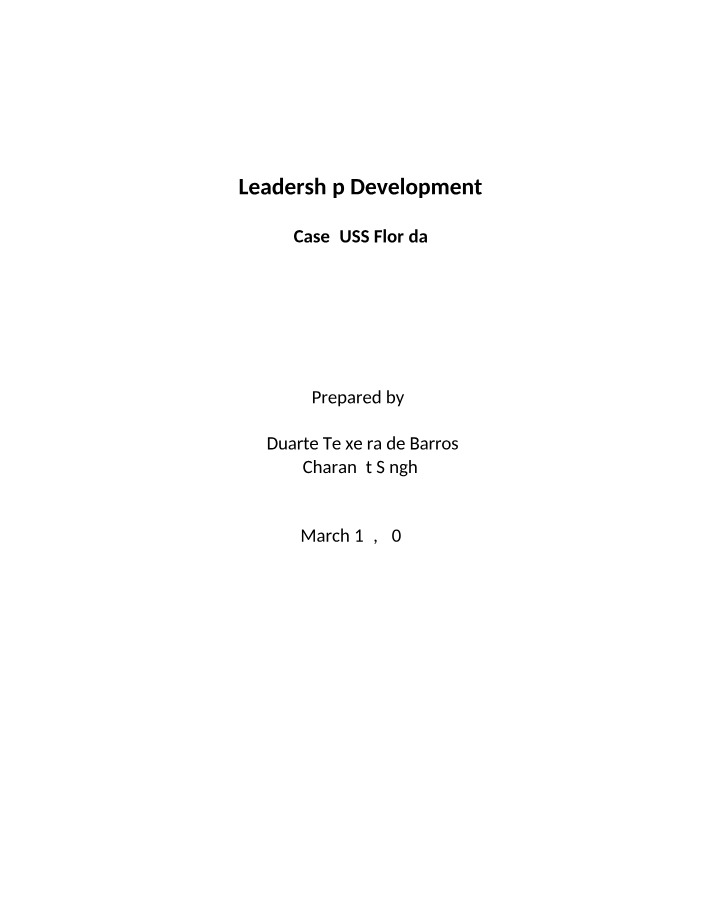 Balancing Fear and Love in Leadership - USS Florida
